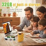 Microscope Mcbazel pour enfants, microscope numérique portable 1000x, caméra HD 2MP, jouet STEM portable, anti-vibration, lumières LED, rechargeable – Cadeau pour garçons et filles de 4 à 12 ans