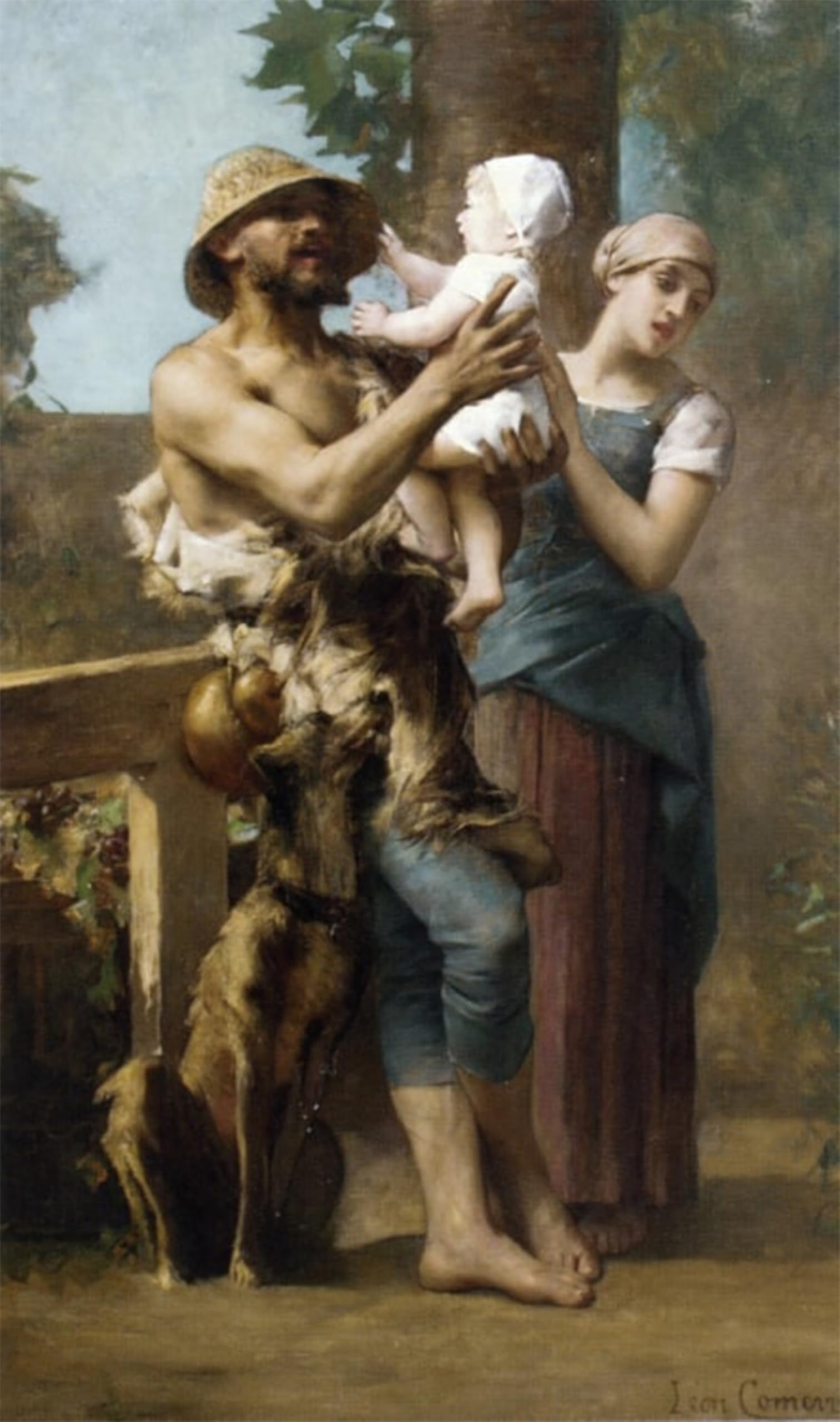 SERENDIPITP Vintage Picture Print on Canvas Wall Art Poster Peasant Family by Lêon Francois Comerre Artwork Print Poster for Wall Decor 60x90cm