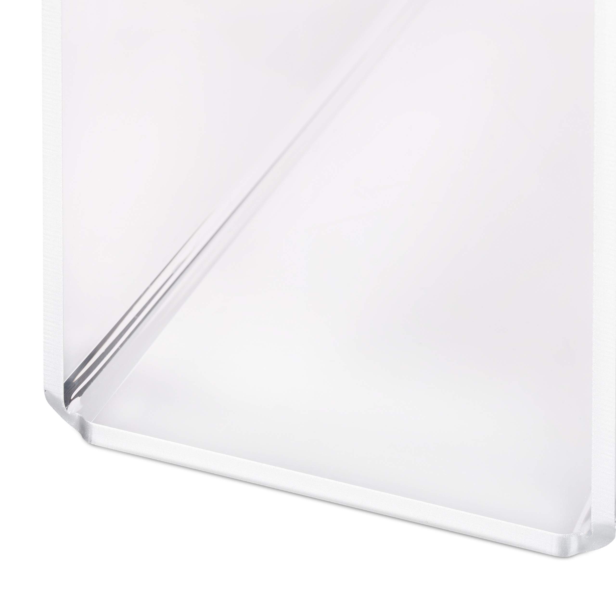 Relaxdays Portariviste, 2 Impugnature, Aspetto Trasparente, per Giornali & Riviste, Acrilico, HLP: 29x33x10 cm, Argento