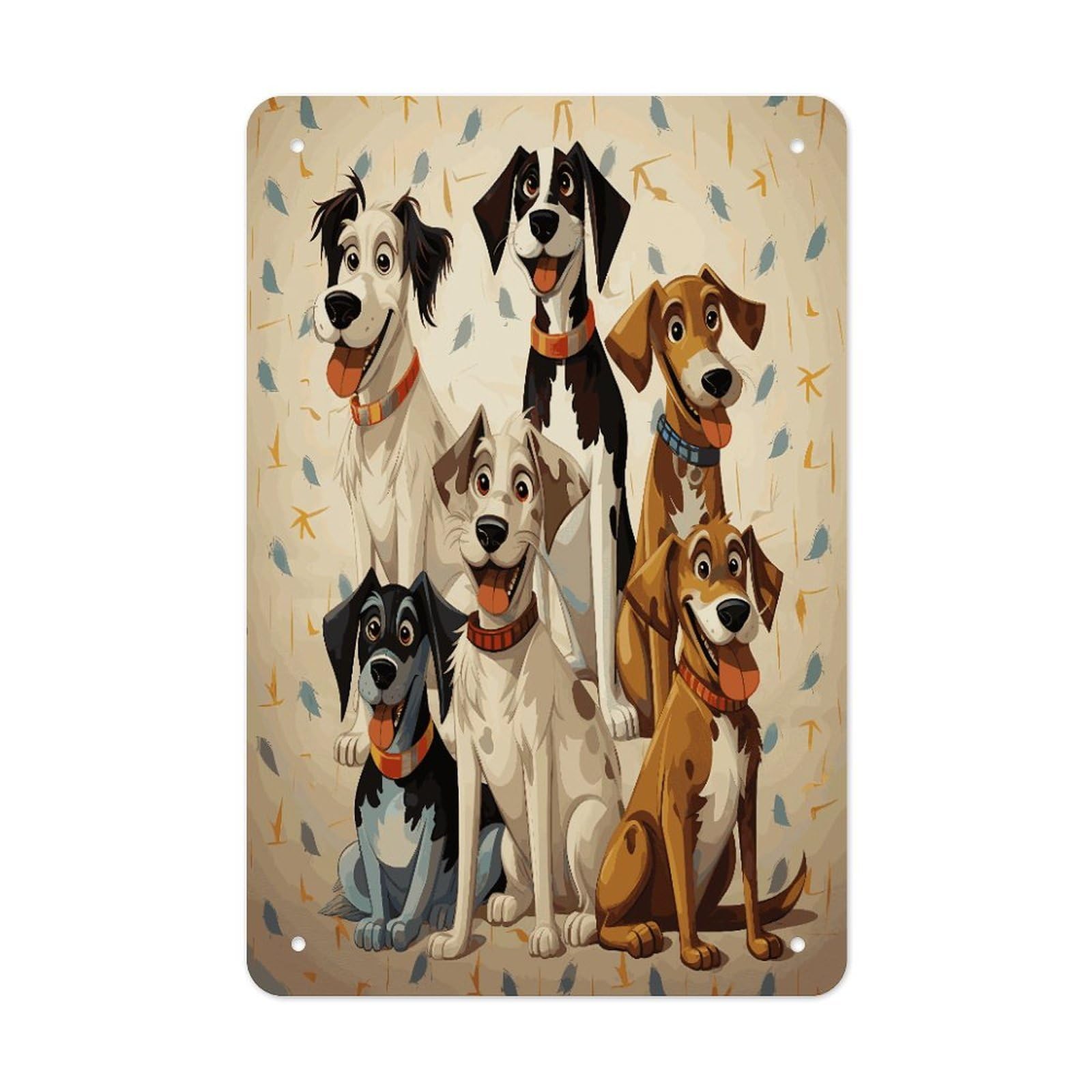 Btcowzrv Style Hound Dogs Metal Tin Sign Wall Decor Hanging Plaque