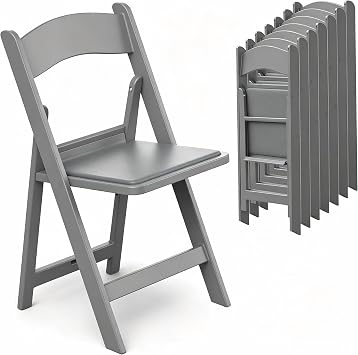 Nazhura Garden and Patio Folding Chair for Events and Wedding, Lightweight with Padded Seat, Water-Proof, Double Braced Frame, Non-Slip Feet, 350LB Capacity