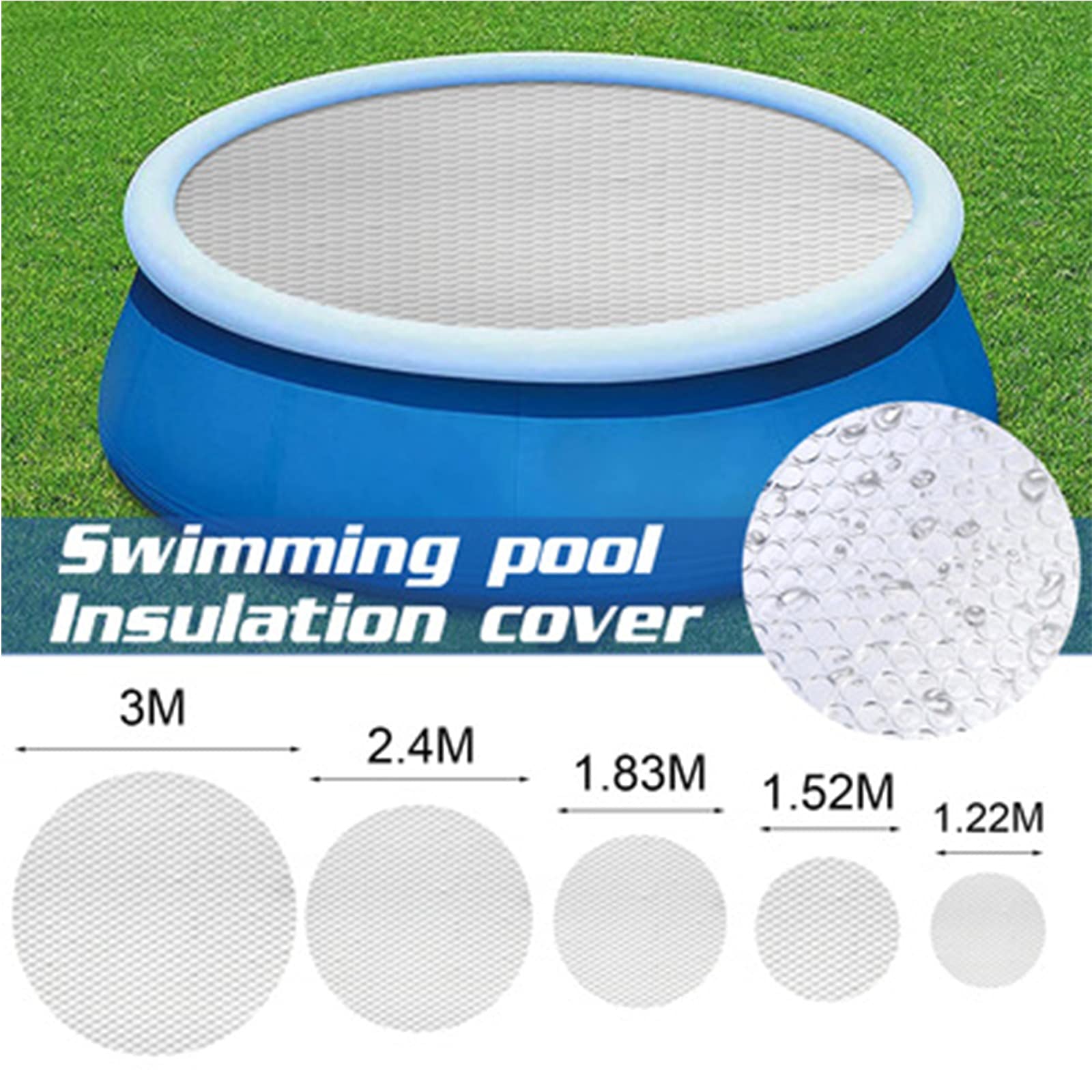 Copertura Piscina Gonfiabile Rotonda – 3,5m – Antipolvere E Impermeabile – Tessuto Oxford Con Fissaggio Elastico