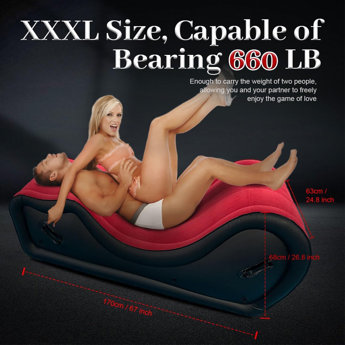 Sex Furniture for Couples BDSM, Inflatable Sex Bondage Sofa Chair with Built-in Air Pump, G Spot Position Pillow Cushion Sexual Pleasure for Love Expression Valentine's Day Romantic Present