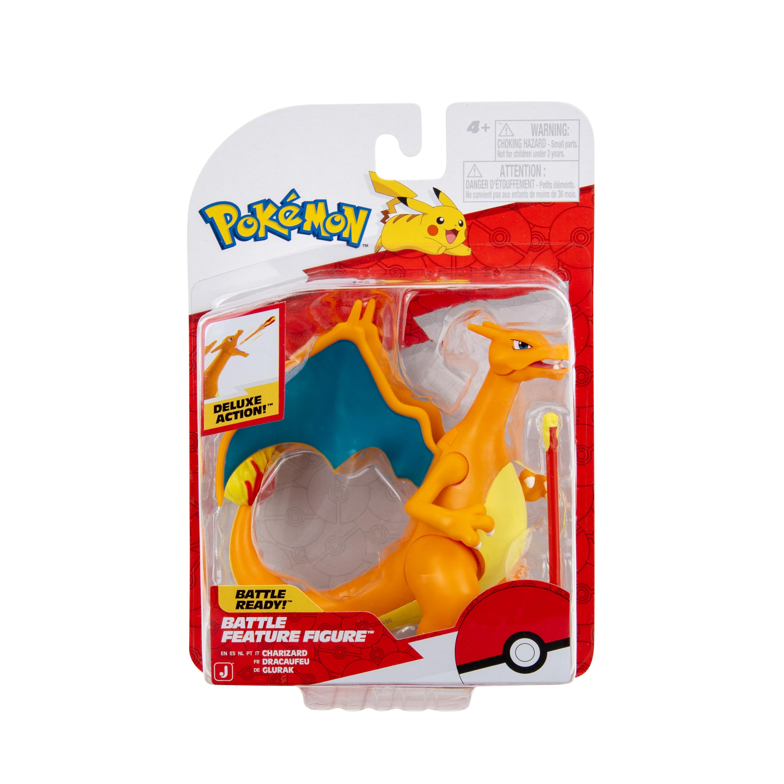 Pokémon 95132 Pokemon 4,5 cala figurka bitwy - Charizard wiek 6+