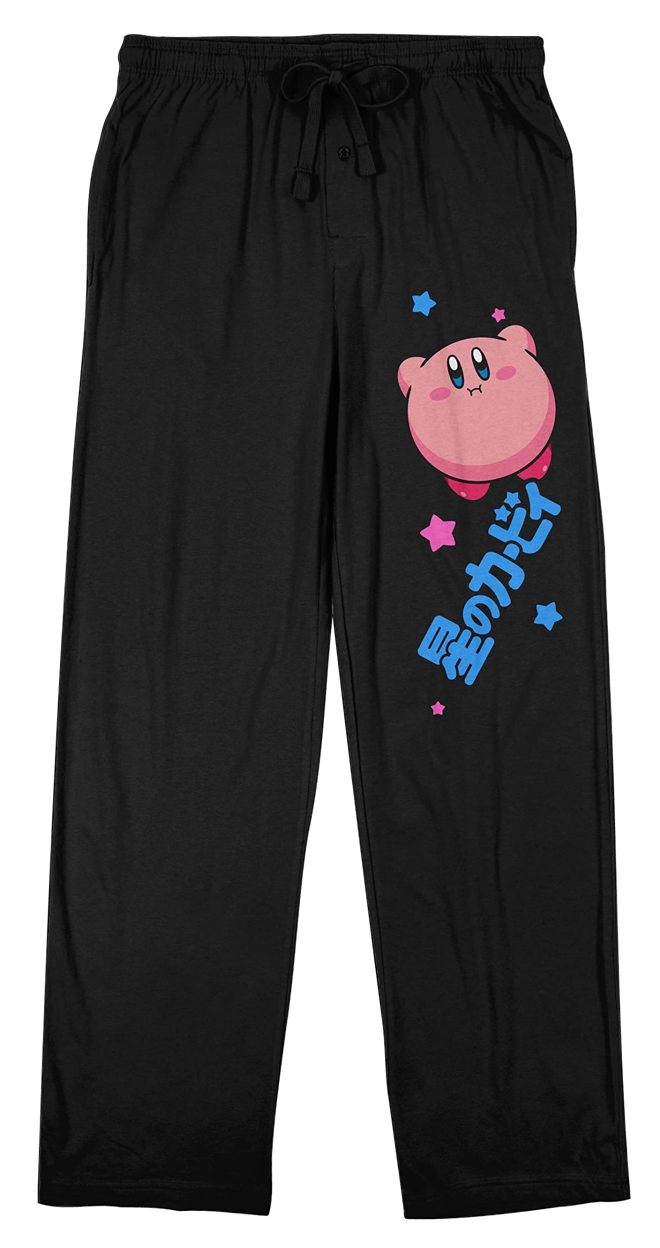 Kirby Floating Character Men's Black Sleep Pajama Pants-XXL