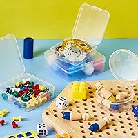 Vista 6 de Taiyin 32 Pcs Clear Game Tokens Storage Containers Clear Plastic Beads Storage Containers Mixed Sizes Boxes for Game Components, Empty Organizer Box