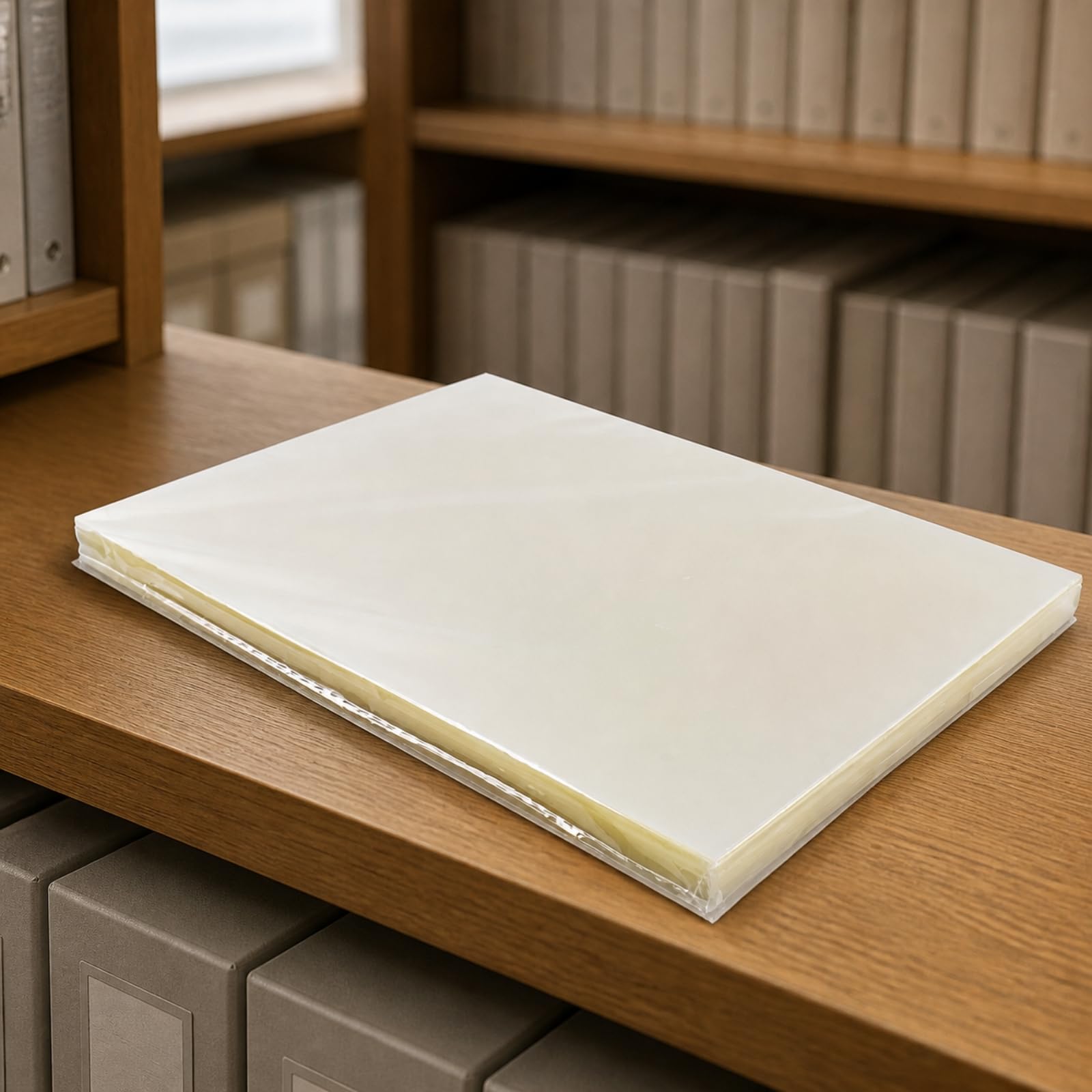 KESOTO 100 Pièces Feuille Cverture Feuille Plastique Imprimable Polyvalent Protège-Document pr Documen Manipulés,