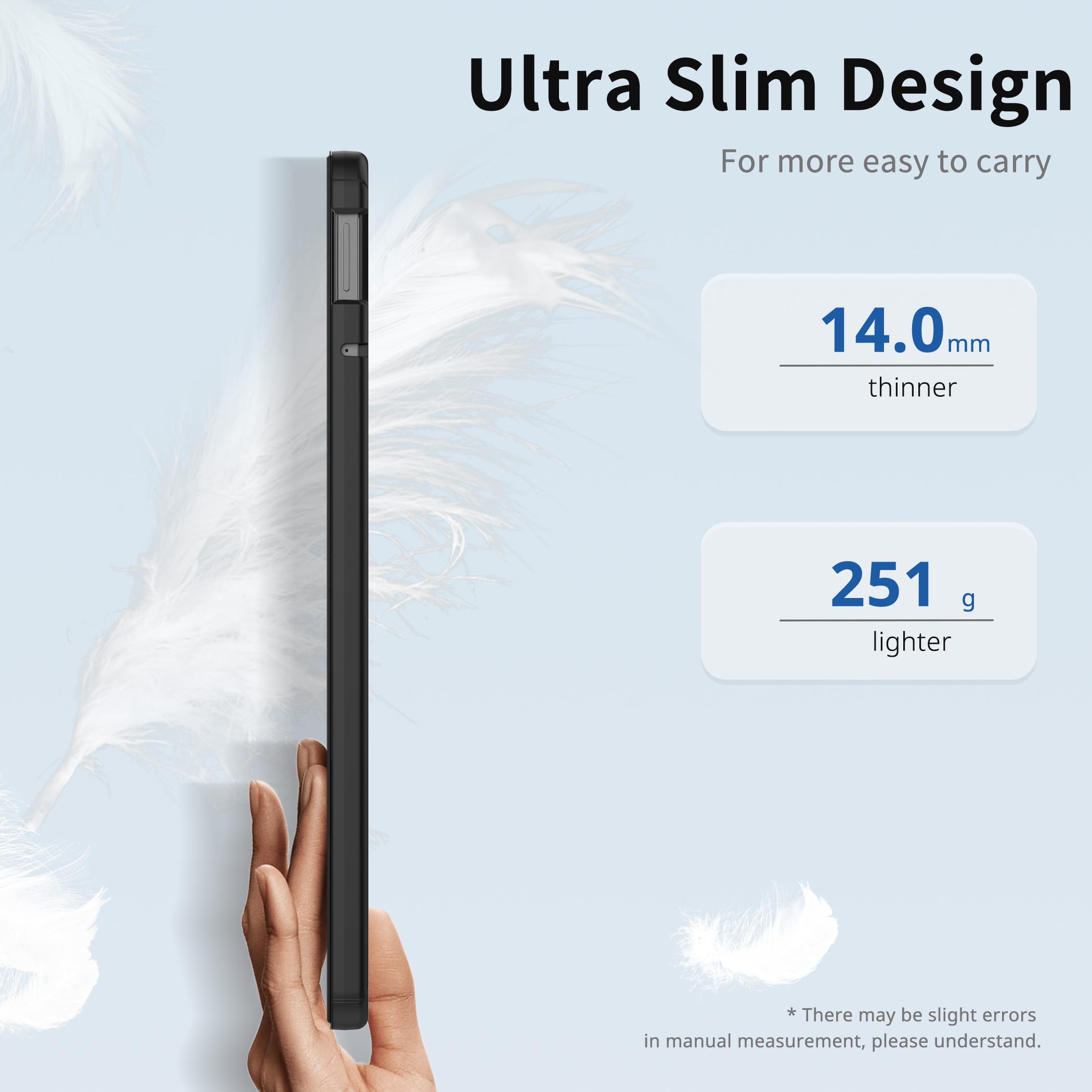 Xiaomi Redmi Pad 2 11 Cali Cover PU Custodia Ultra Sottile Leggero Supporto in Pelle Pelle
