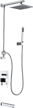 ANZZI Byne Luxury Wall Mounted Shower System With A Handheld Sprayer | Crafted From The Finest Materials The Series Showerhead, Faucet Set Features Traditional, Built To Last