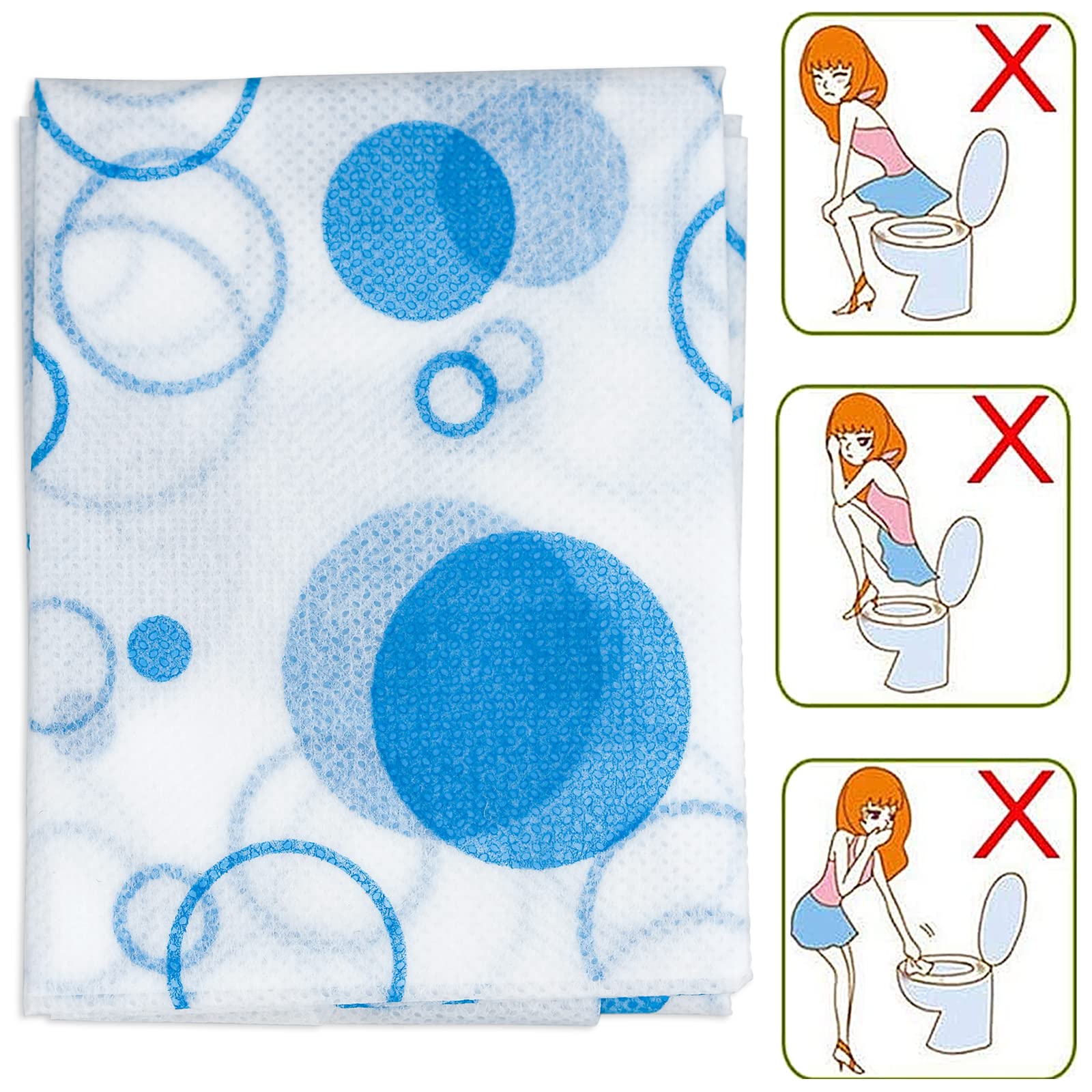 20 Copriwater Usa E Getta - 60x65cm, Impermeabili, Per Viaggi E Bagni Pubblici