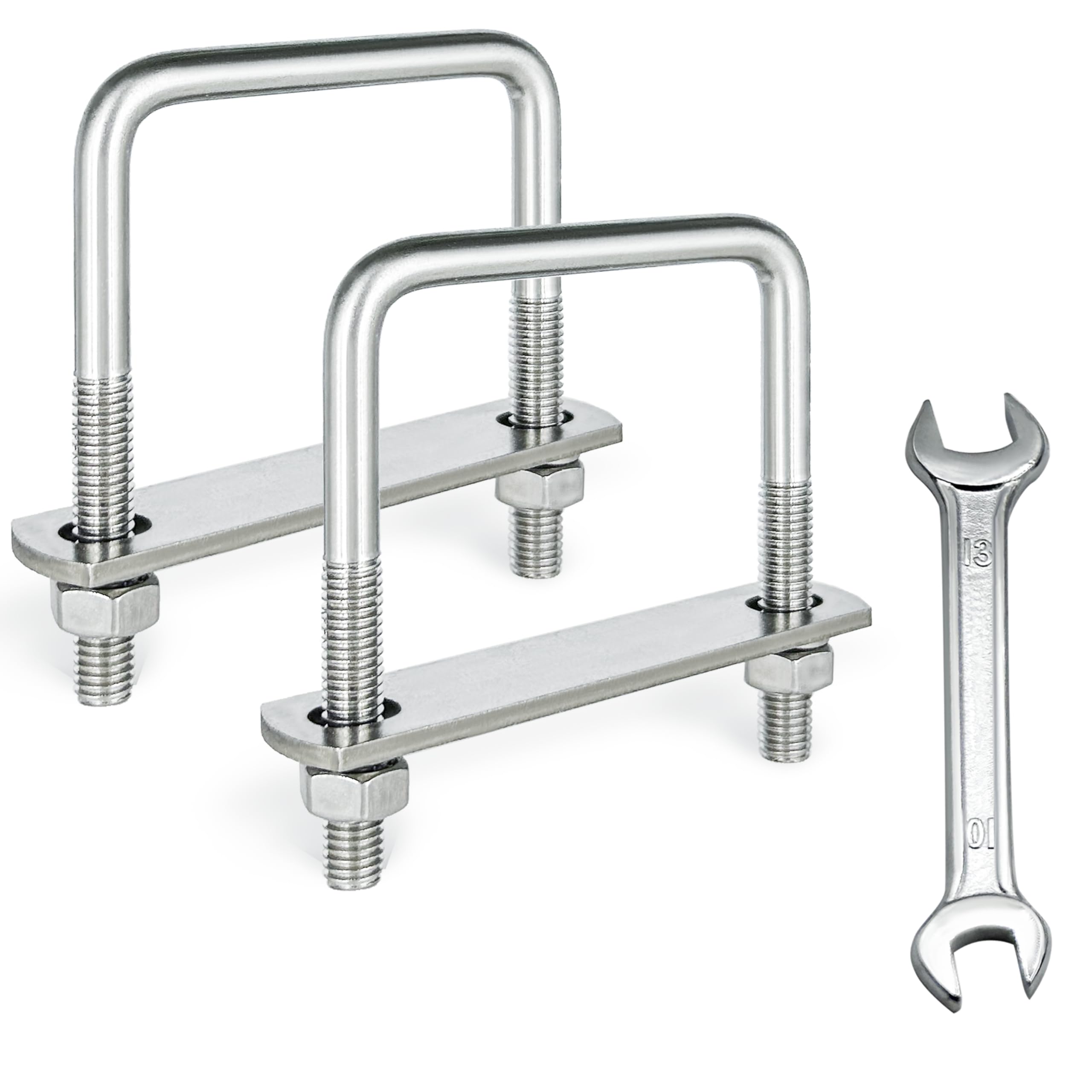 M8 Stainless Steel U-Bolts - 4 Sets, FREE SHIPPING -13 M8 Stainless Steel U-Bolts - 4 Sets, FREE SHIPPING -13