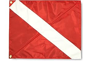 Anley Diver Down Warning Flag Removable Stiffening Pole for Maximum Safety