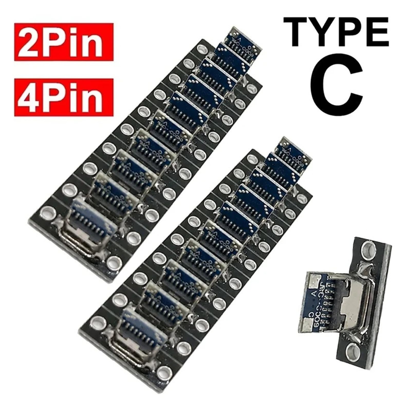 USB 3.1 Type-C żeńskie 2/4Pin Screw Fix Charging Port (2pin-1 szt.)