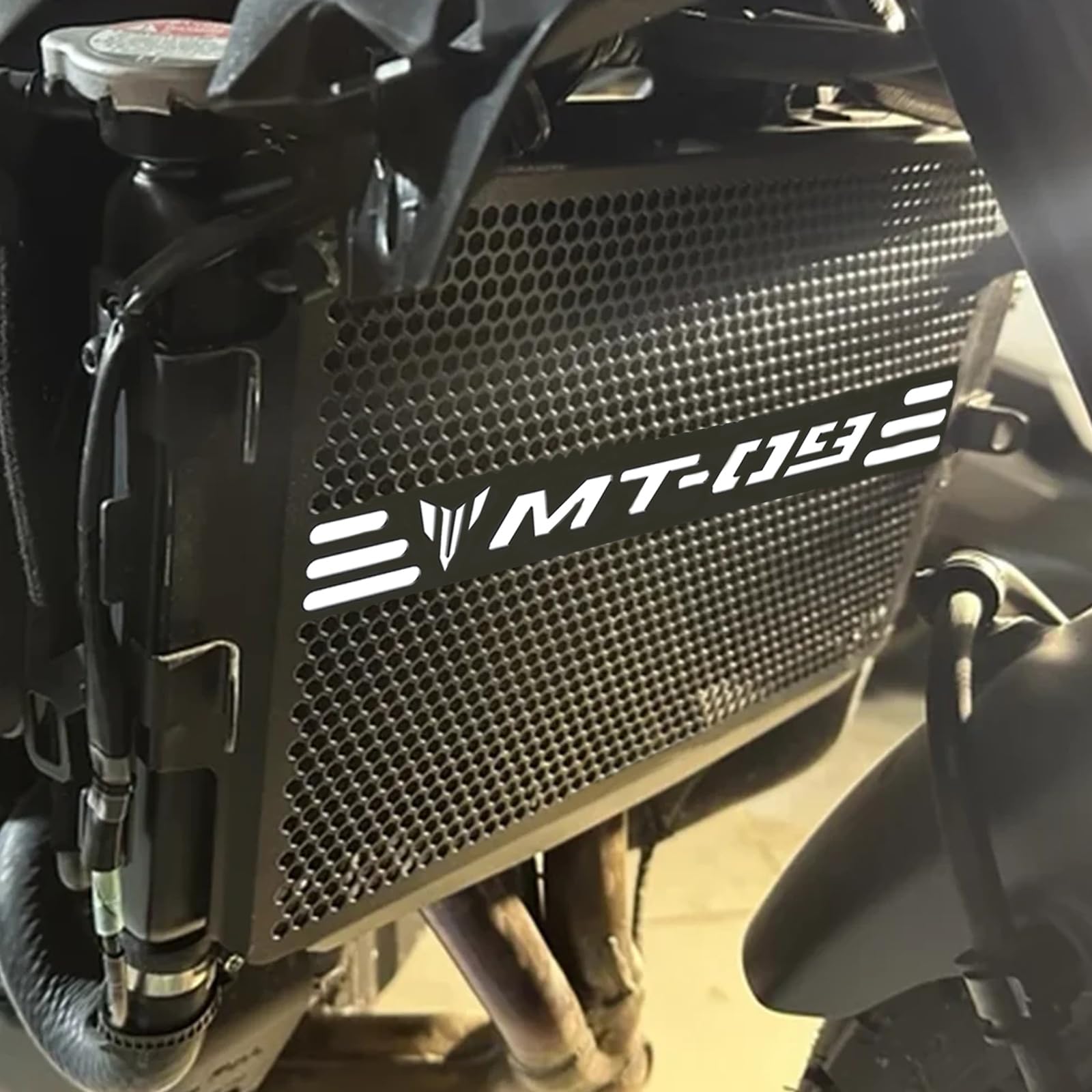 MT-09/SP 2024-2026 Motorrad Kühlergrill Schutz CNC Kühlerabdeckung für MT09 MT-09 SP 2024 2025 2026-Schwarz