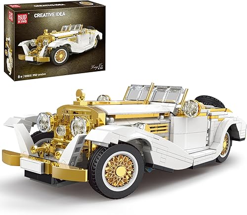 Mould King 10003 Classic Car Model Kit, MOC Vintage Car Building Blocks Set, Gift for Kids Age 8+/Adults Collections Enthusiasts (868+ Pieces,