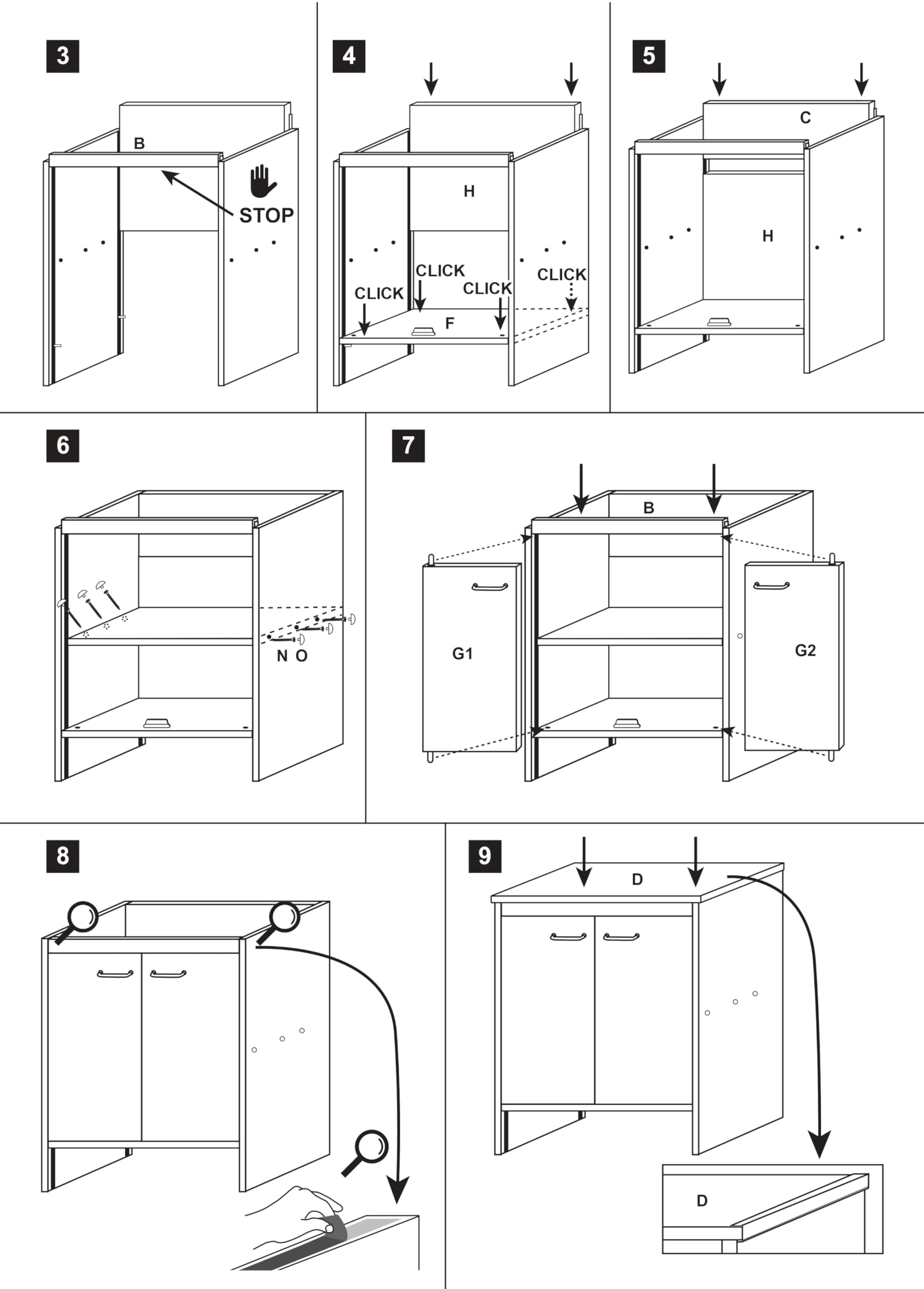 Negrari Mueble Base de lavandería de Resina PVC, 60 x 50 x 85 cm