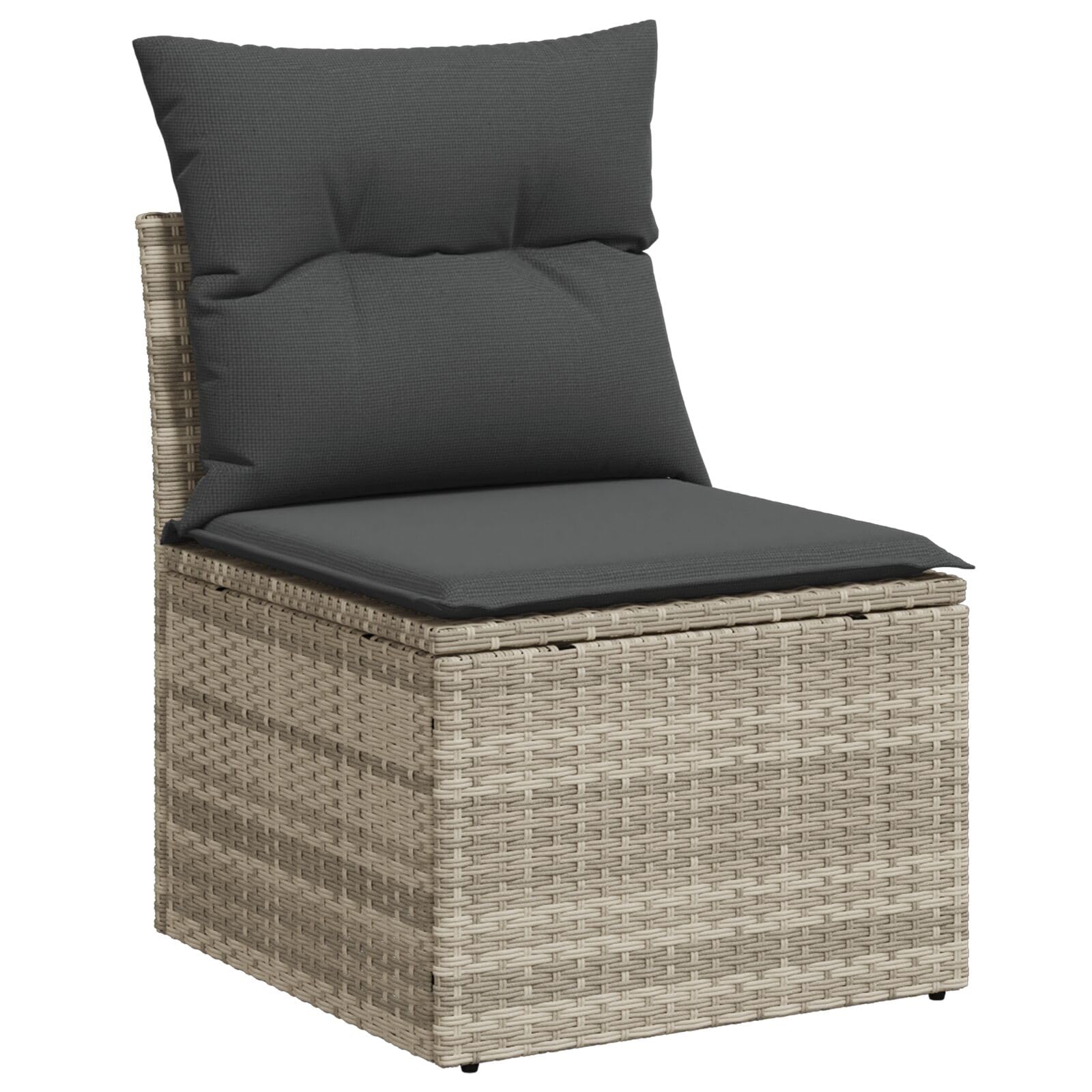 LAPOOH Set da Giardino 8 Pezzi Grigio Rattan Divano Giardino,Set da Giardino,Set da Giardino Esterno,Set di Conversazione per Patio-3357785