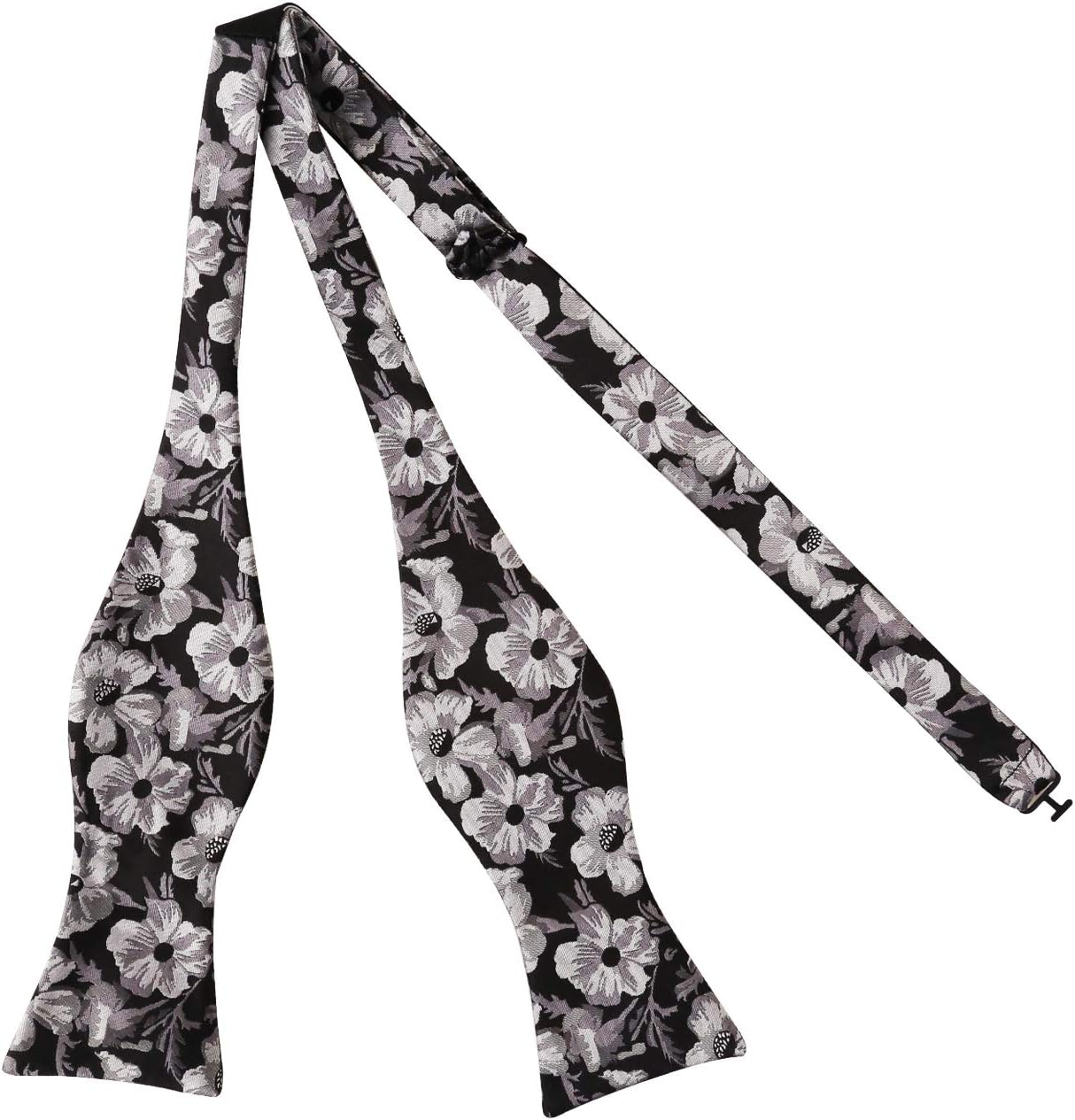 Alizeal Mens 2pcs Classic Floral Pattern Self-tied Bow Tie and Handkerchief Set - Image 3