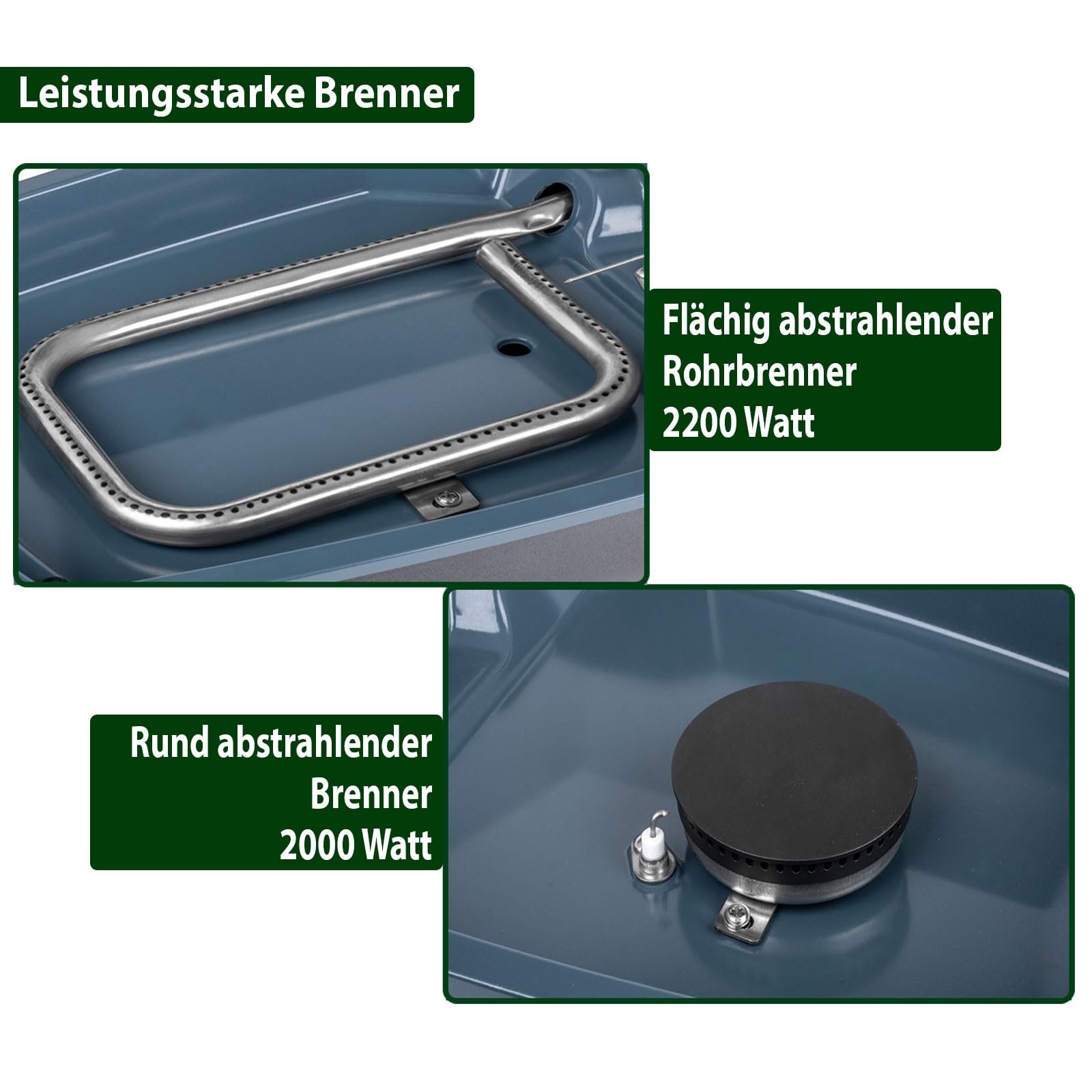 BRUNNER MARIPOSA Camping-Grill, kompakter klappbarer Tischgrill mit 2x Grillplatte, für 2-4 Personen, Gasgrill für Wohnmobil, Wohnwagen, Zelt, Garten oder Balkon mit passendem Gasregler+Gasschlauch 2m