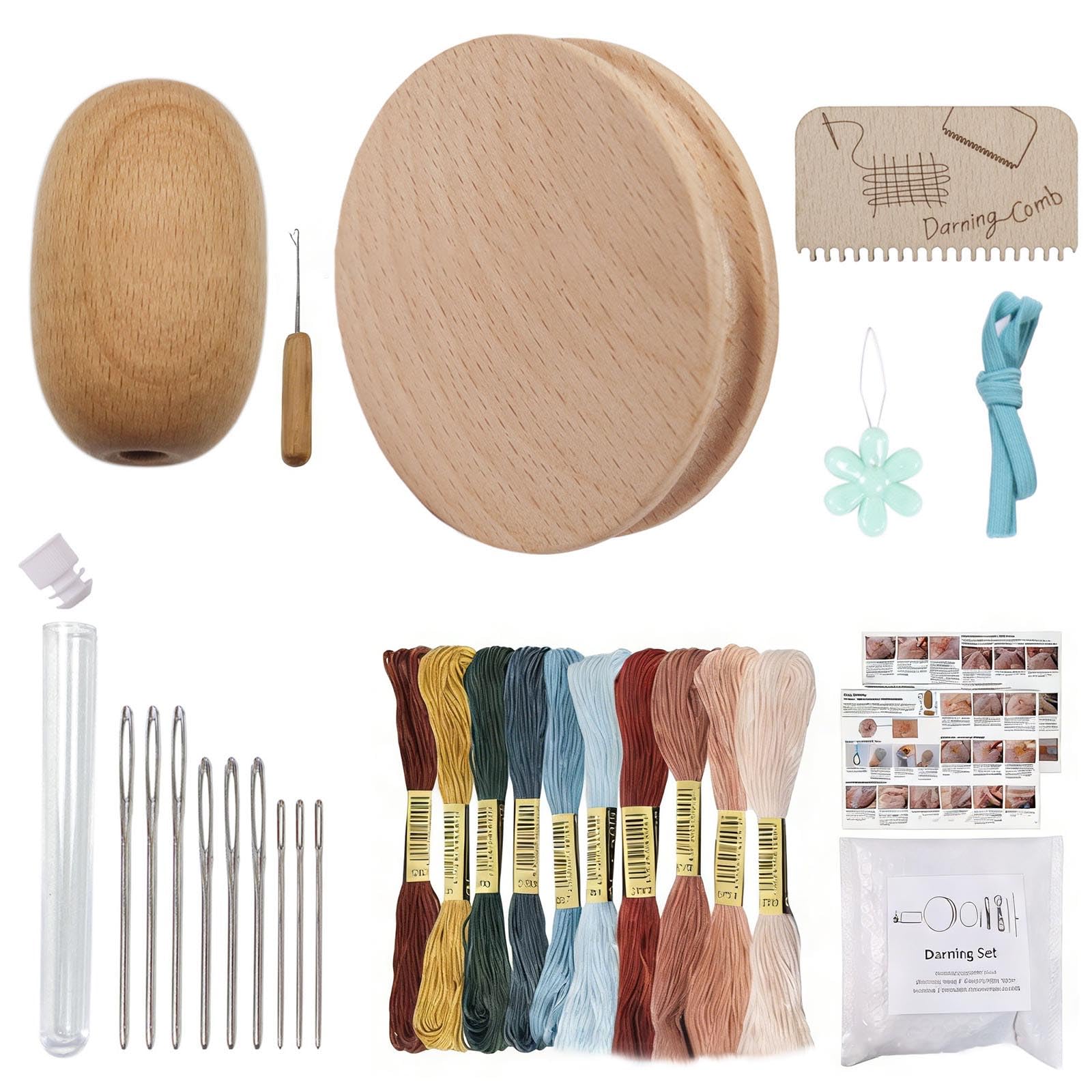 Multifunctional Knitting Repair Set for Fixing Holes in Sweaters Socks and Scarves with Easy Operations Fabric Patches