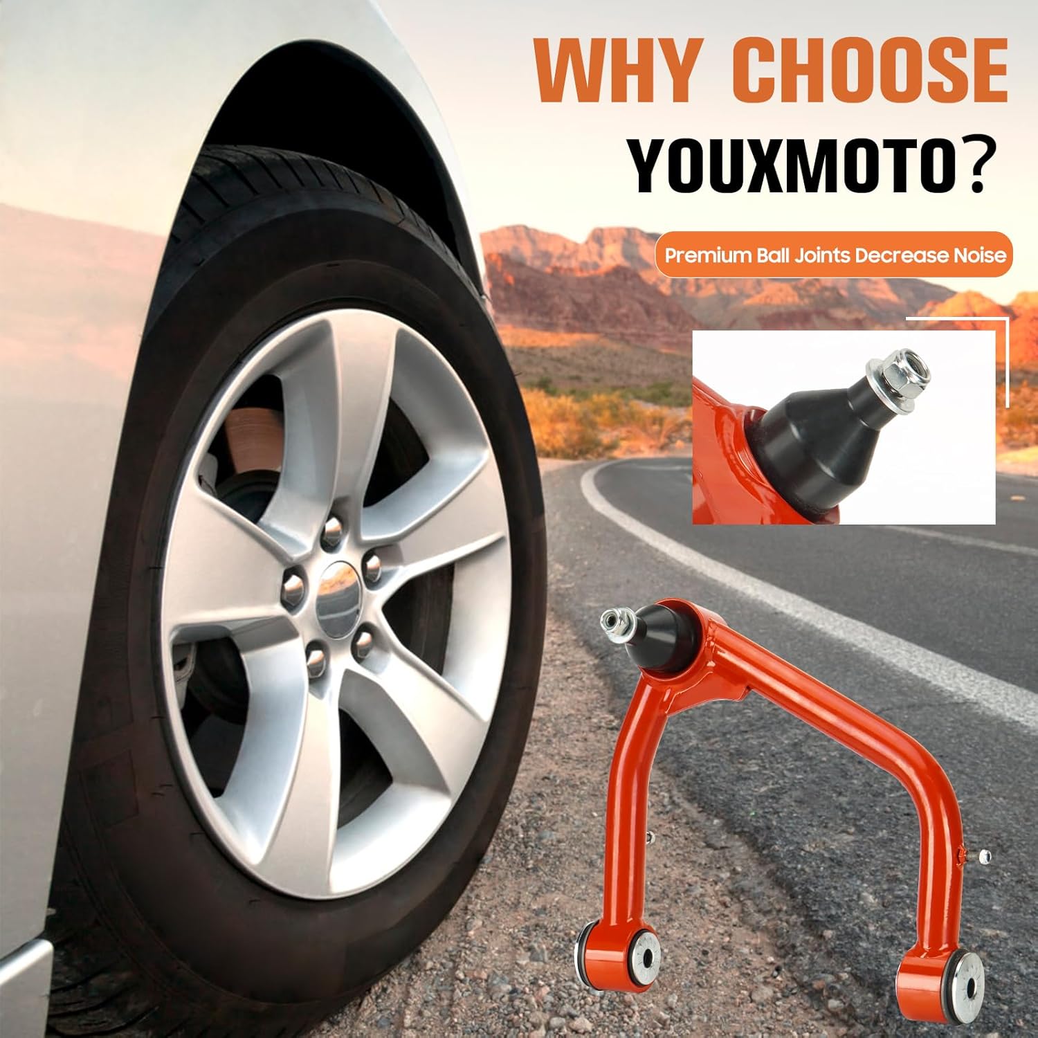 2-4" Lift Suspension Front Upper Control Arms Kit Fit for GMC Sierra 1500 2019-2022, Fit for Chevrolet Silverado 1500 2019-2022-2PCS