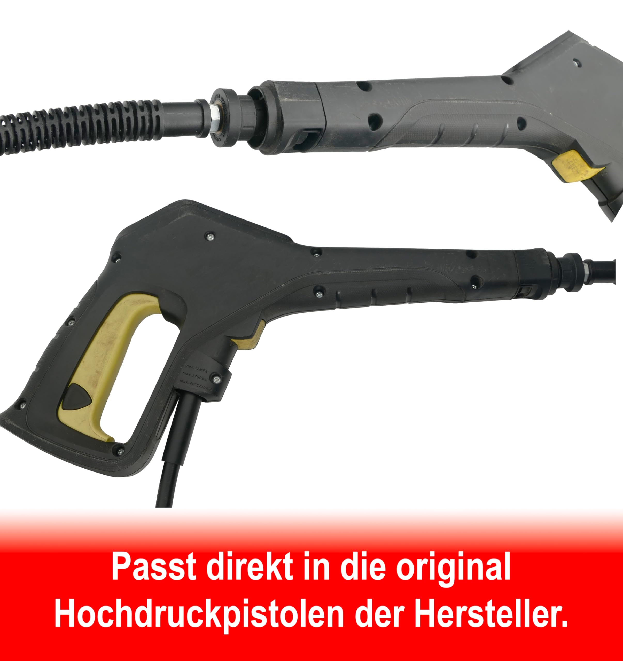 30 Meter Rohrreinigungsschlauch Set für Hochdruckreiniger mit D12 DN12 Stecksystem kompatibel mit KEW Nilfisk Kränzle bully k1152 k2000 serie uvm…