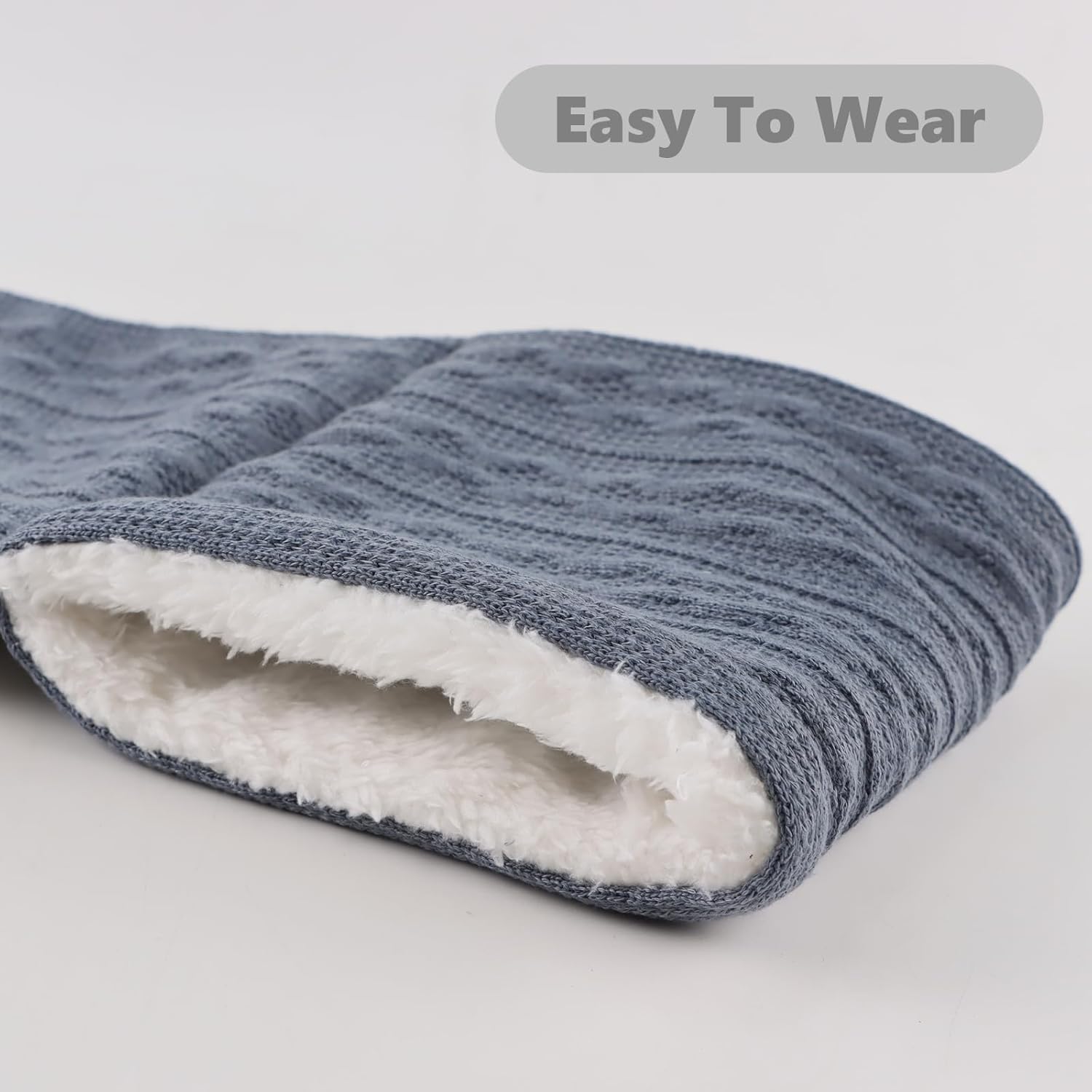 OMUKY Unisex Winter Knit Warm Scarves Thick Fleece Scarf Cold Weather Soft Neck Warmer for Women Men - Image 5