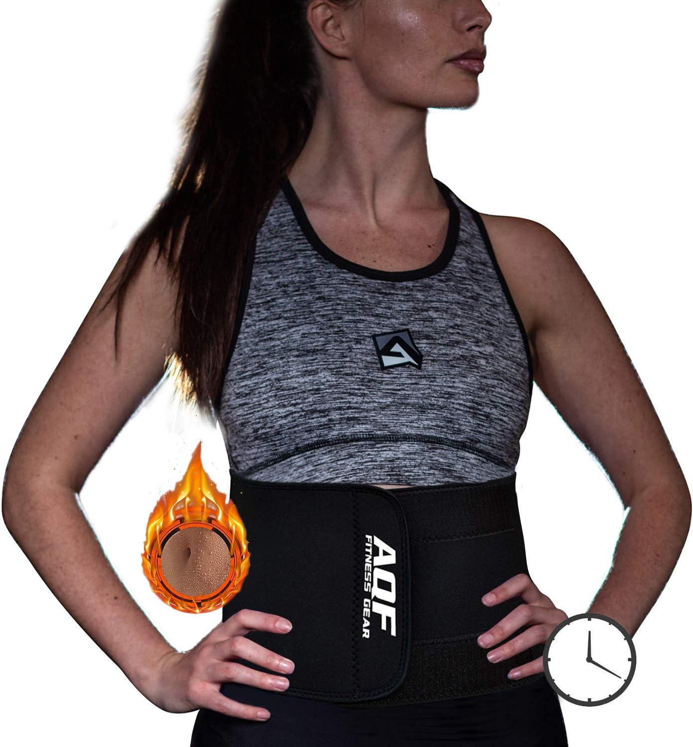 AQF Adjustable Waist Trainer Belt Accelerates Weight Reduction and Ab Toning Body Shaper Waist Trimmer Sweat Belt Unisex