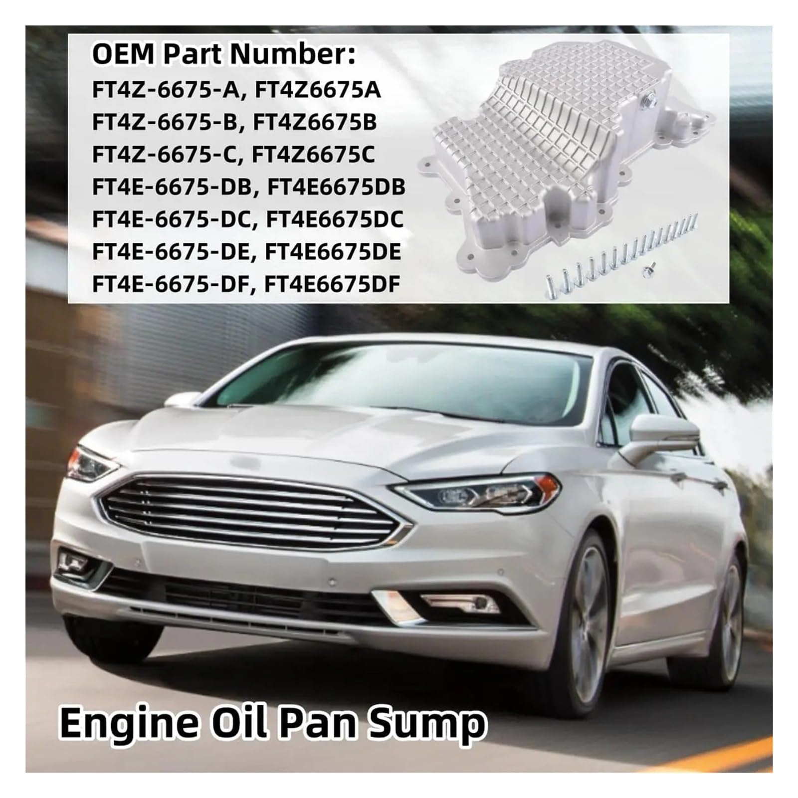 Miska olejowa na wymianę‌ Miska olejowa silnika Pasuje do Ford 2.7T/3.0T Edge Taurus 2015-2018, Lincon MKZ MKC MKX FT4E6675DC