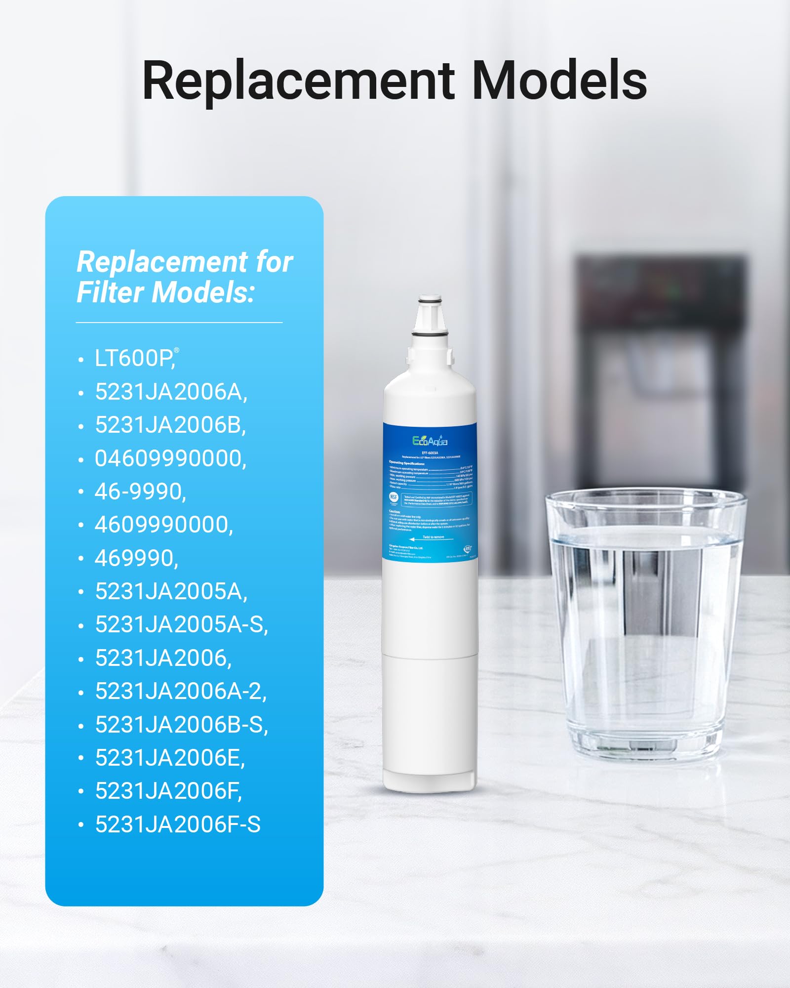 Amazon.com: EcoAqua 5231JA2006A Refrigerator Water Filter
