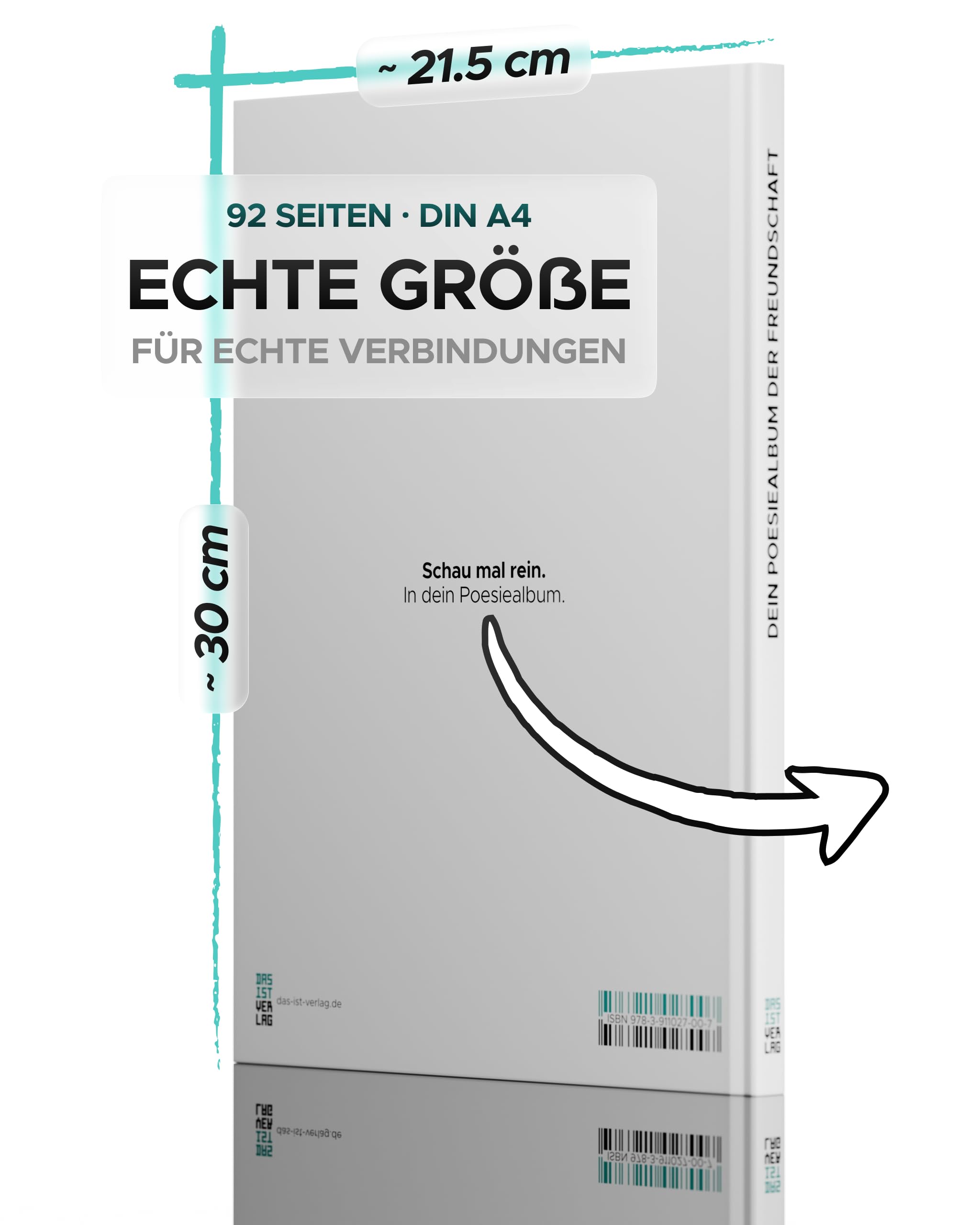 Freundebuch für Erwachsene (Deluxe) Poesiealbum der Freundschaft · A4, Deutsch & Englisch, 35 Freunde · Abschiedsbuch Kollegen · Gästebuch Geburtstag · Geschenk zur Hochzeit · DAS IST Verlag