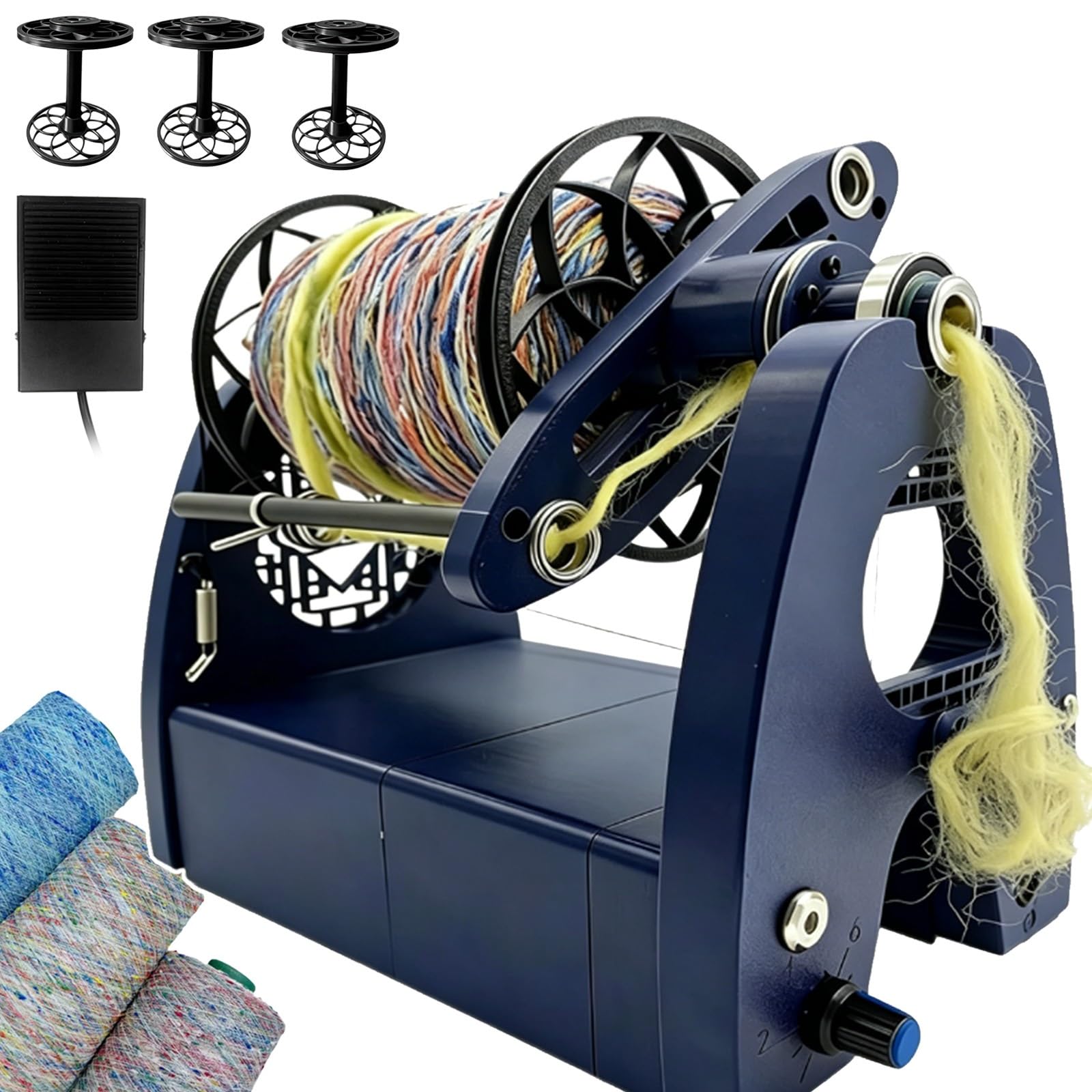 Filatrice elettrica per filati, rotella automatica con pedale e controllo della velocità per fibre e tessuti, ideale per lavori artigianali e progetti fai da te