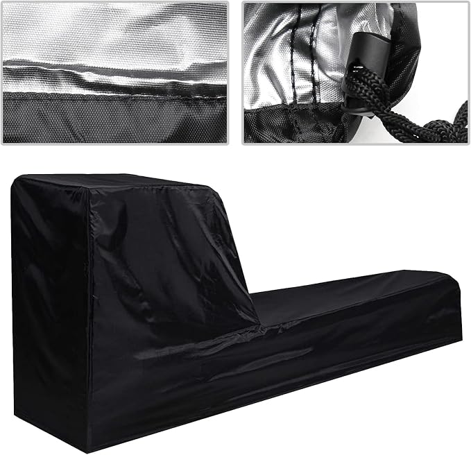 Cubierta para máquina de remo fitness 210D Oxford 95" x 24" x 40" negra miniatura 3