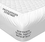 COONP King Mattress Topper, Extra Thick Mattress Pad Cover, Cooling Cotton Pillowtop 400TC Plush Top with 8-21 Inch Deep Pocket