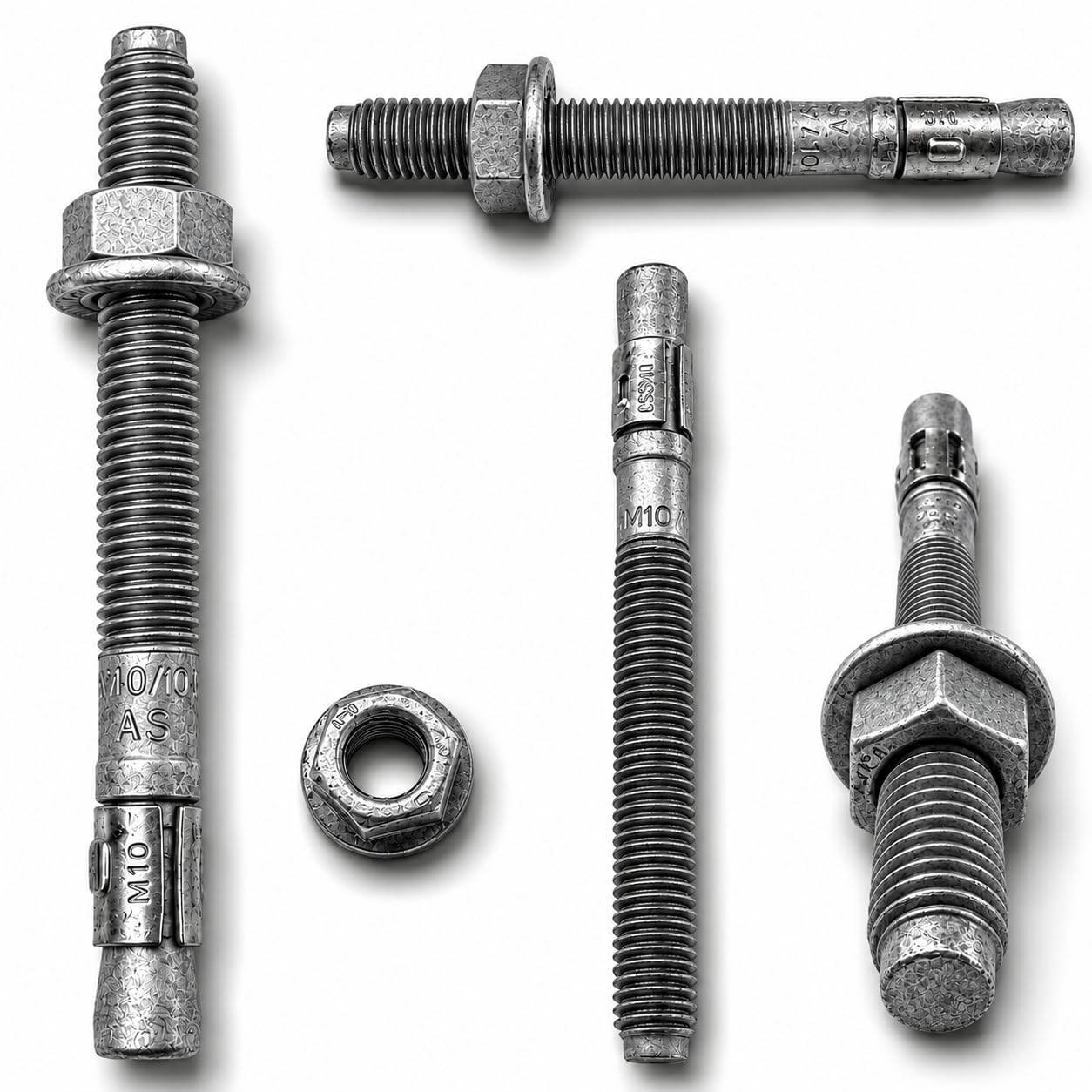 ESSVE Golden Anchor - Ancoraggio a espansione, per carichi pesanti, zincato a caldo, HDG ETA, bullone di ancoraggio a espansione, per calcestruzzo e pietra naturale (25, M12 x 196)