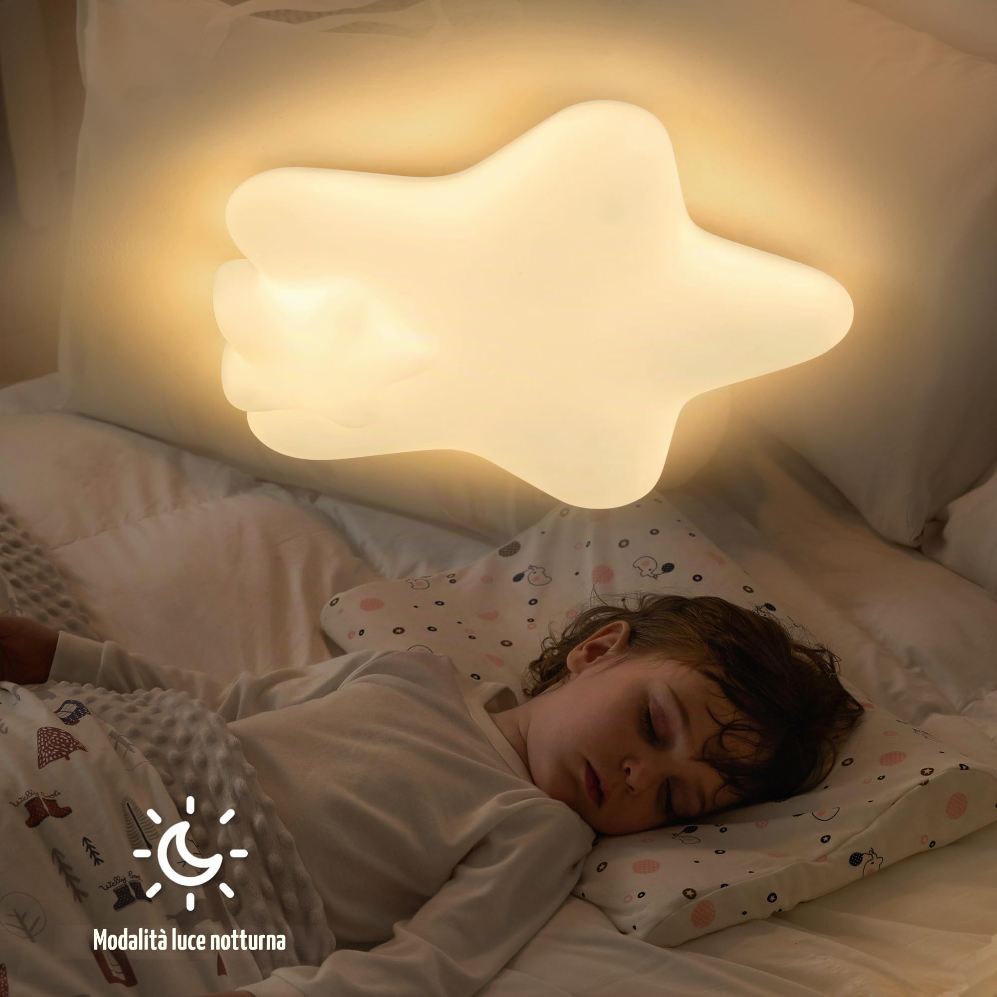 Lampadario Cameretta Bambini 48CM, Lampadario LED Dimmerabile | Plafoniera LED Soffitto Dimmerabile 3000K-6000K per Camera da Letto,Soggiorno,Salone,Camera dei Bambini,50W con Telecomando