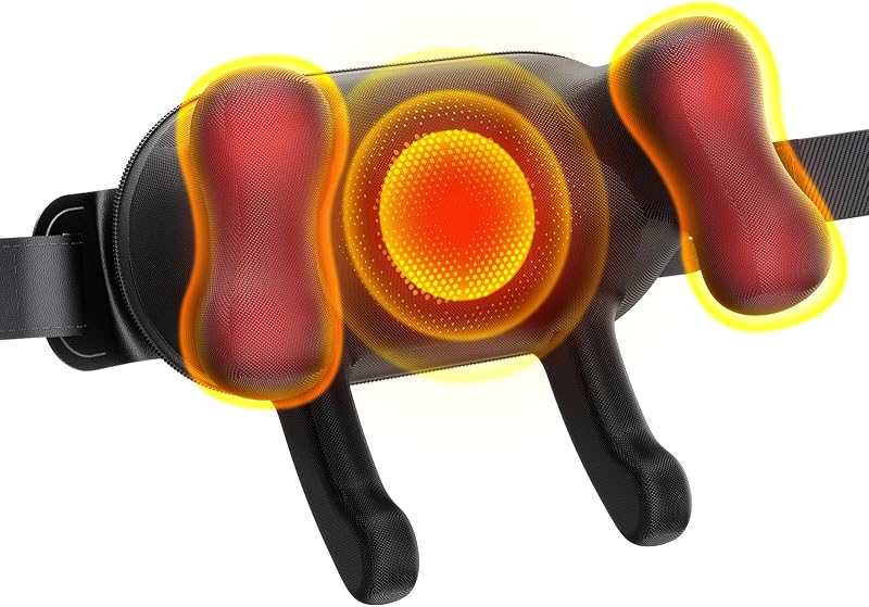 Neck Massager for Pain Relief Deep Tissue, Handheld Neck and Shoulder Massager with Heat, Cordless & Rechargeable Shiatsu Massager for Shoulder, Leg and Back Muscle Relaxation