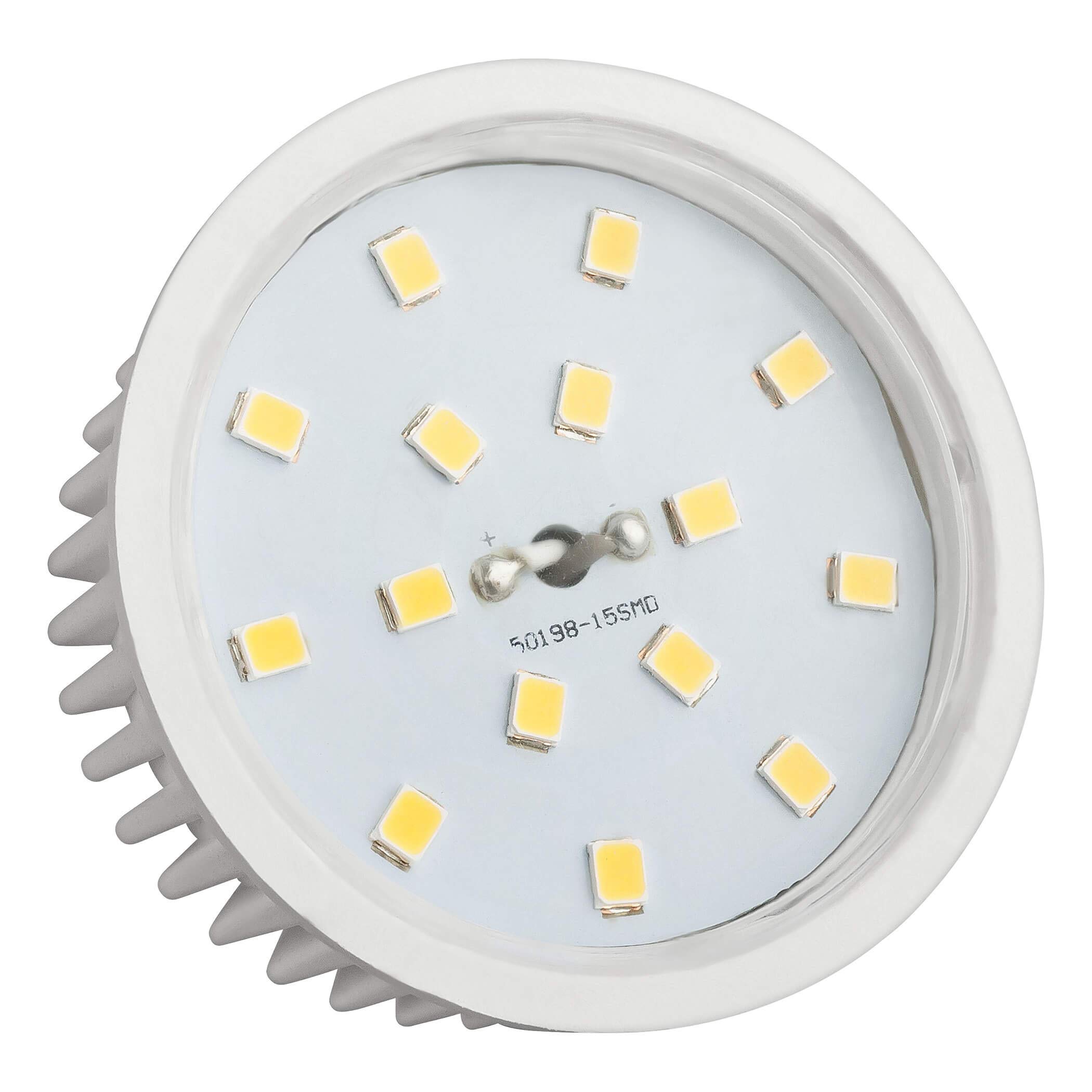 SEBSON Module LED 5W 400lm Blanc Chaud 3000K ø50x26mm 230V - Lot de 10 | Ultra Plat, Non Dimmable, Remplace Lampe GU10 MR16, Ampoule pour Spots Encastrables