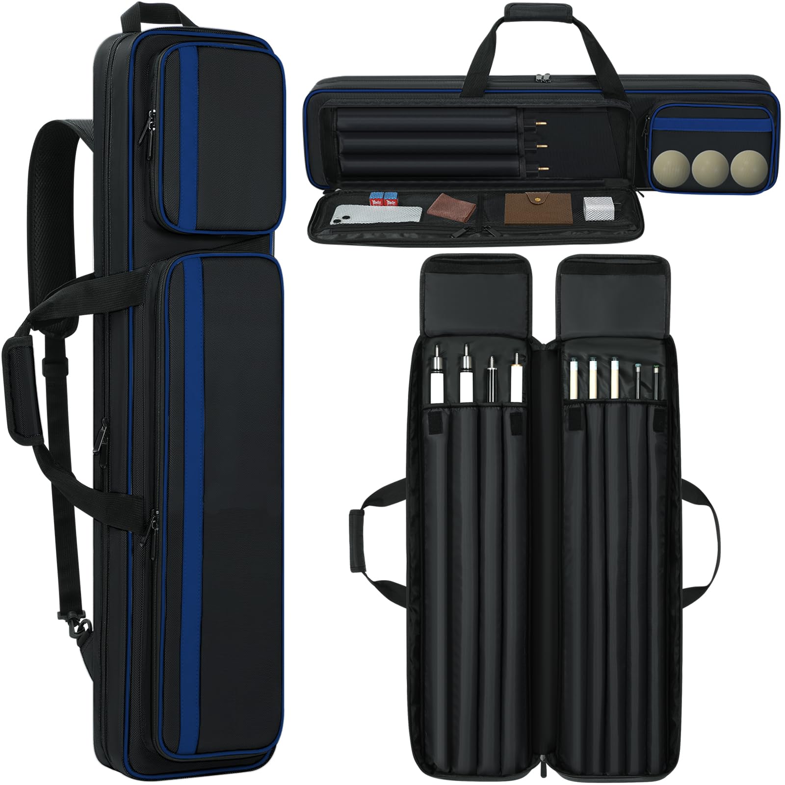 ビリヤード CUE CASE 4B8S Volturi Classic Style Brick Orange 4x8 Hard Pool Cue Case