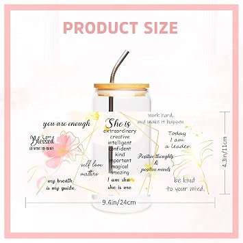 UV DTF Cup Wraps Sticker - 4 Sheets Bible Flower UV DTF Transfers for 16 OZ Glass, Floral, Inspirational Quotes, Bible Verse, Christian Gifts, Waterproof Rub on Transfers