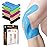 PreCut Kinesiology Tape for Knees, 12 PCS Waterproof KTQUICK Knee Tape for Knee Pain Relief Pre Cut, Original Cotton Athletic Knee Tape, Waterproof & Hypoallergenic Latex-Free for Sports (Blue)