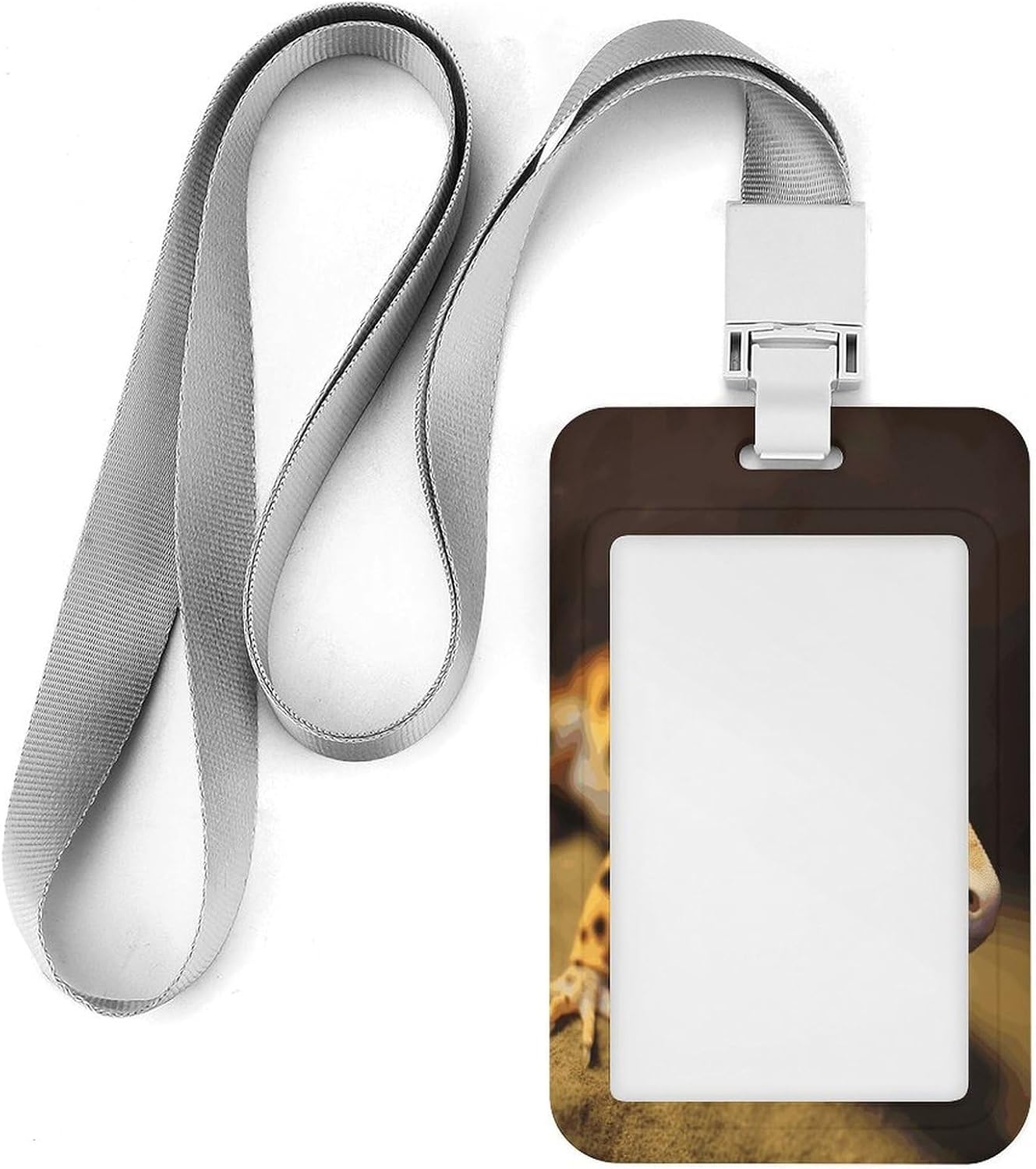 Sliding Leopard Gecko Id Badge Holder with Breakaway Lanyard image 3