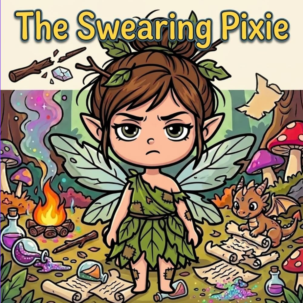 The Swearing Pixie: Coloring Book for Adults: Funny Cursing Pixie Scenes for Stress Relief, Relaxation, and Humor: A Funny Swear Word Coloring Book ... Magic Mishaps, and Stress-Relieving Scenes