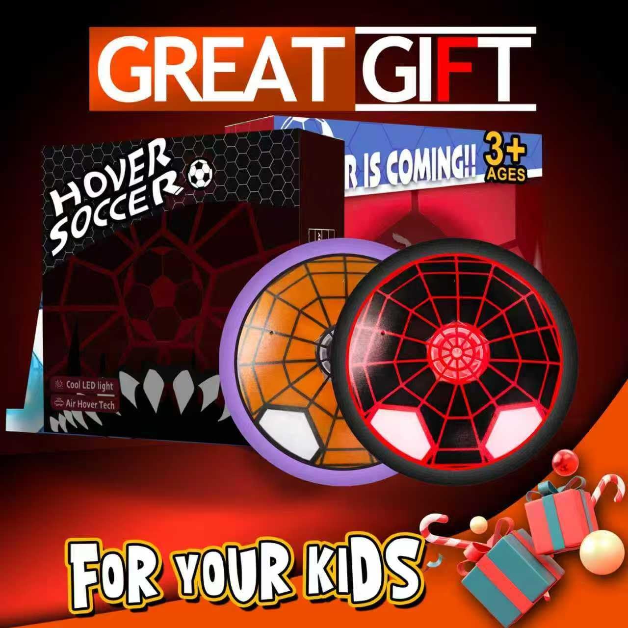 Hover Soccer Light-Up Ball, Set of 2 LED Soccer Ball Toys,Indoor Toy Games Gifts for Birthday, Kids, Boys for Age 6, 7, 8, 9, 10, 11, 12 Years Old for Boys Kids - Image 2