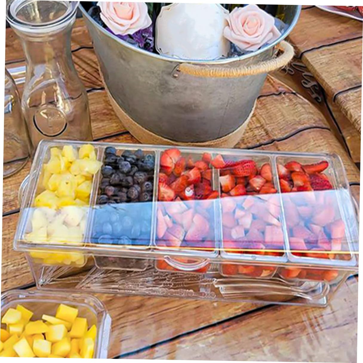 VALICLUD Boîtes à Épices Réutilisables Plastique Contenant des Récipients à Condiments pour Rangement Cuisine
