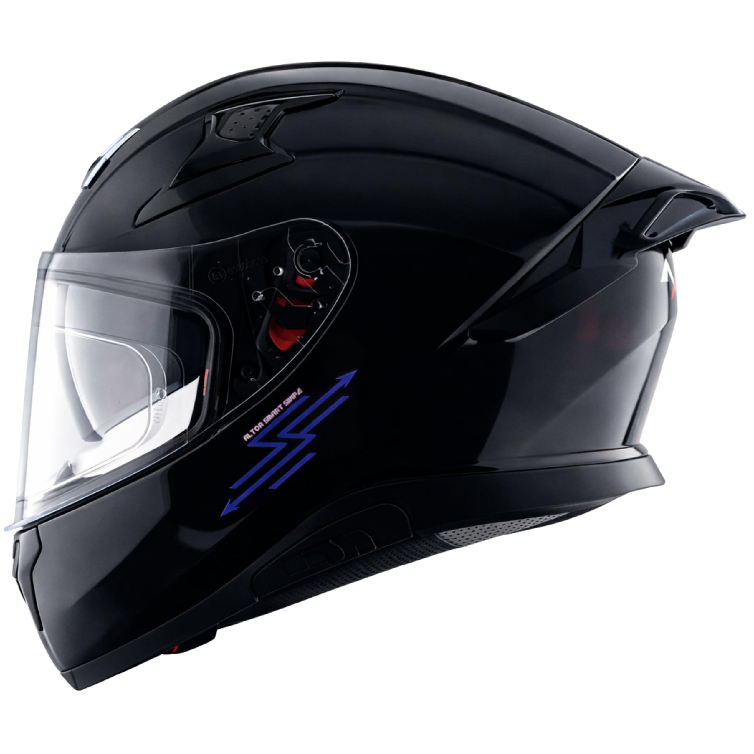 Axor x Altor Apex Smart Bluetooth ECE DOT ISI Certified Full Face Helmet for Bike – Swipe Control, Voice Assistant, Turn-by-Turn Navigation and Dual Visor-Black-XL-image-48