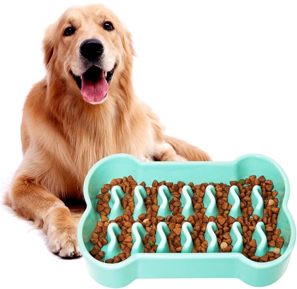 Paw Place Dog Slow Feeder Bowl For Large Dogs Adjustable Dog Food Bowls