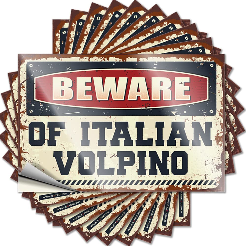Beware of Italian Volpino Cover Southern - Summer Tattoo Self Adhesive Sticker(12X18CM)