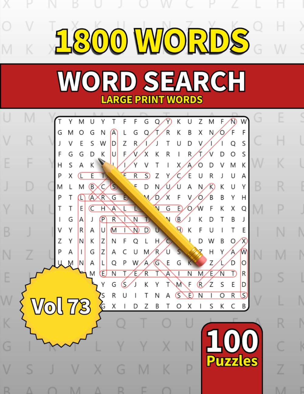 Large Print Word Search Book for Adults: 1800 Words - 100 Puzzles - Varied Themes - Perfect for Adults, Seniors & Teens - Vol 73