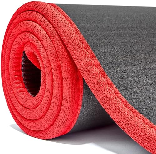 Miniatura 4 de adidas Tapete de entrenamiento extra grueso de 0.394 in con correa de transporte y base texturizada antideslizante, tapete de entrenamiento